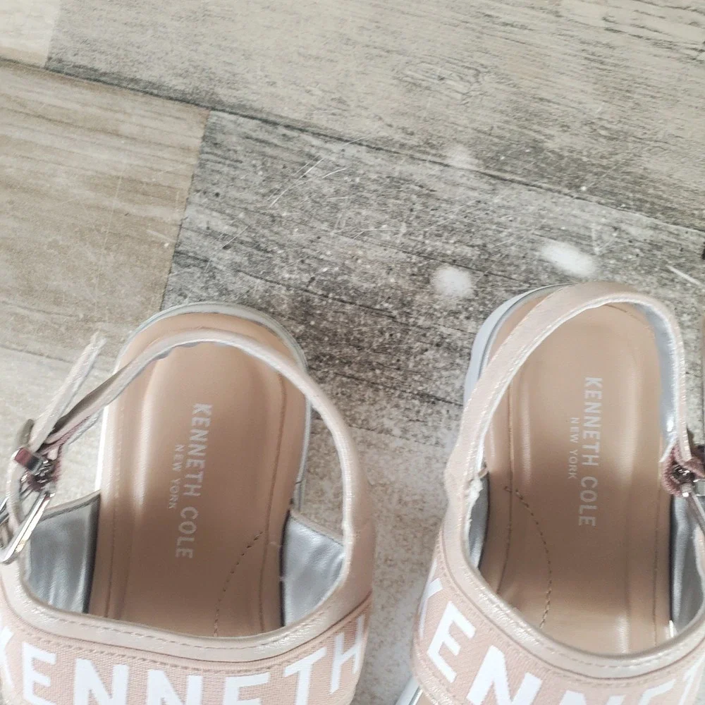 Kenneth Cole Youth Sandals Sz 13 Blush Buckle Slingback Open Toe